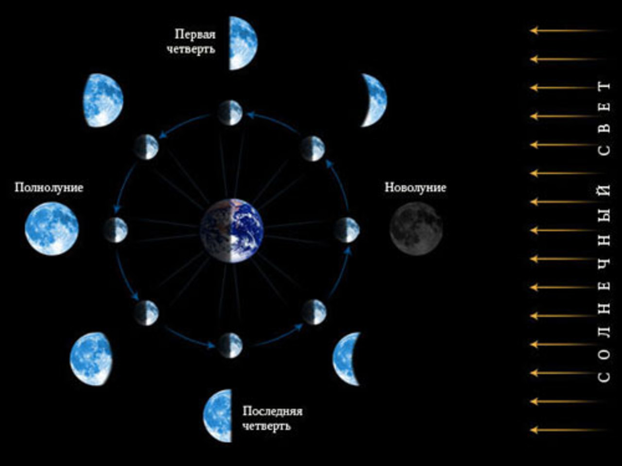 Новолуние полно. Жизненный цикл Луны. Фазы Луны. Новолуние и полнолуние. Цикл лунных фаз.