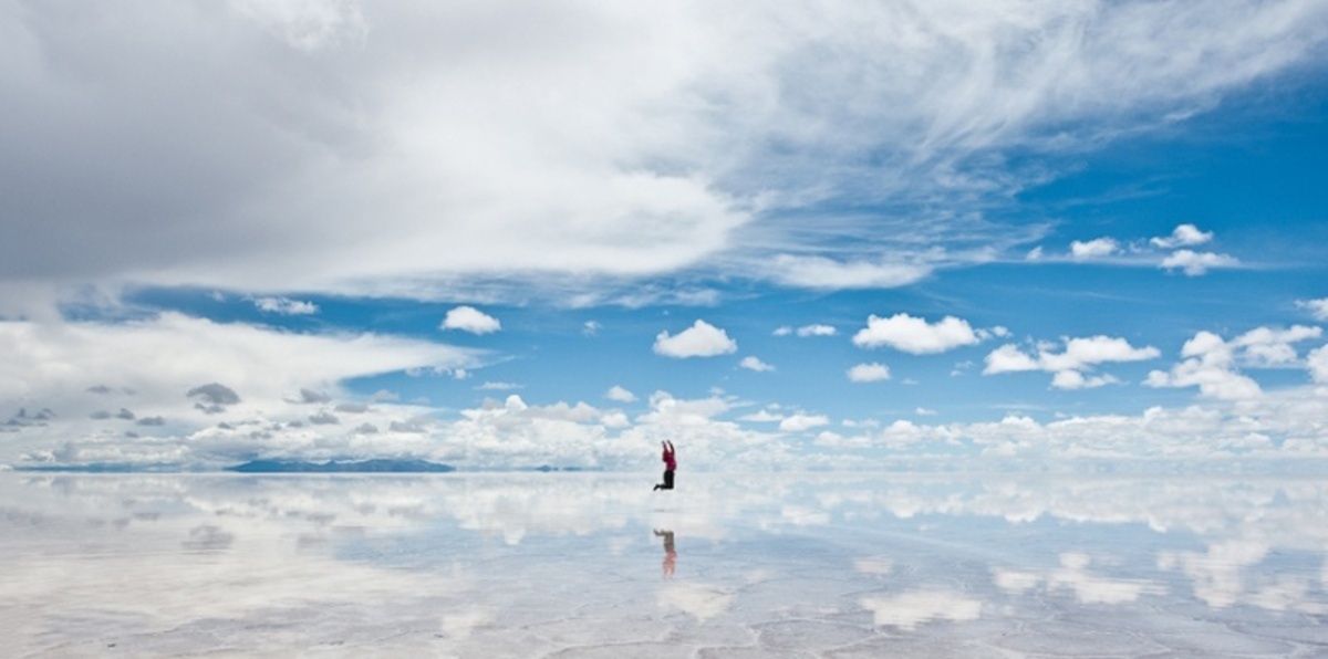 Салар де Уюуни, озеро-зеркало в Боливии
