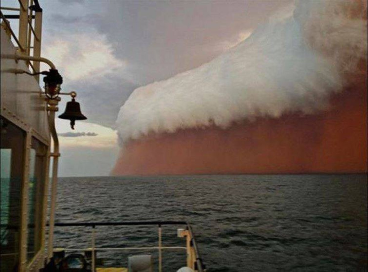 Пыльная буря в Австралии